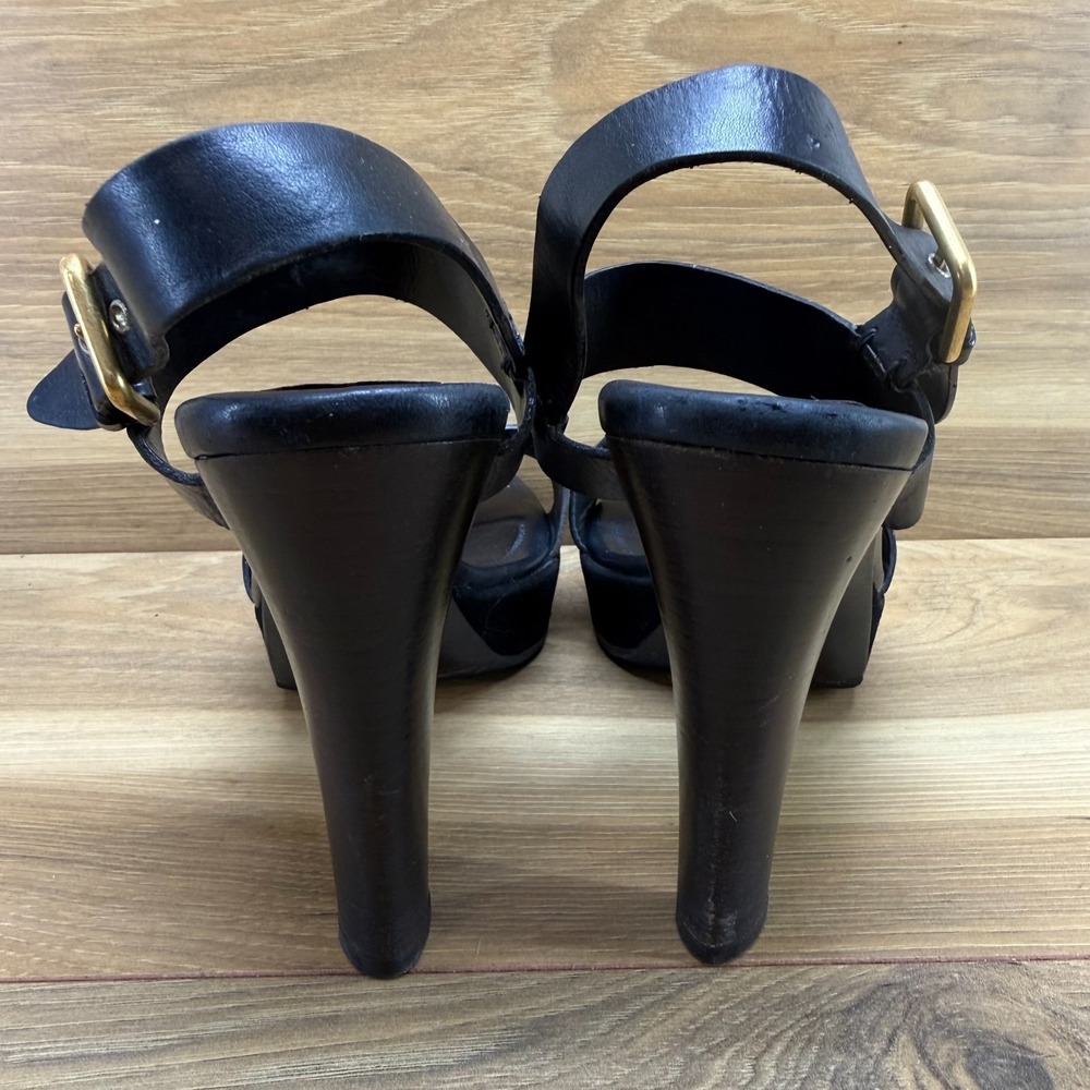 Yves Saint Laurent YSL Platform Heels Womens 10 EU 40 Y2K Slingback Sandals - Picture 7 of 11